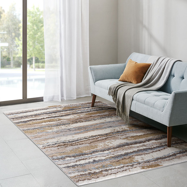 Olliix Riley Cozy Shag Watercolor Area Rug Mp35 7587