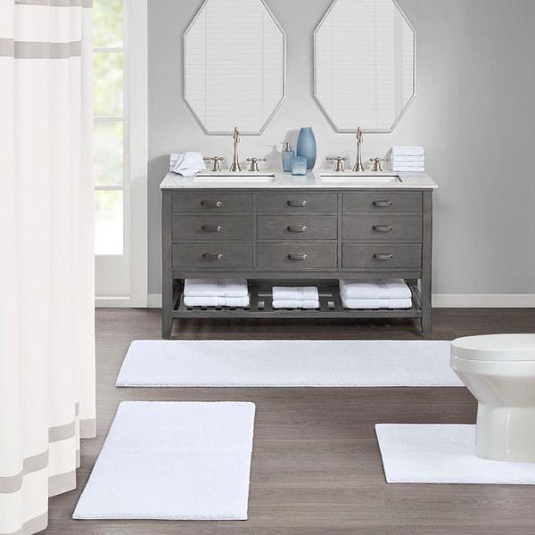 Madison Park Signature Marshmallow Bath Rug 20X30 Mps72 162 By Olliix