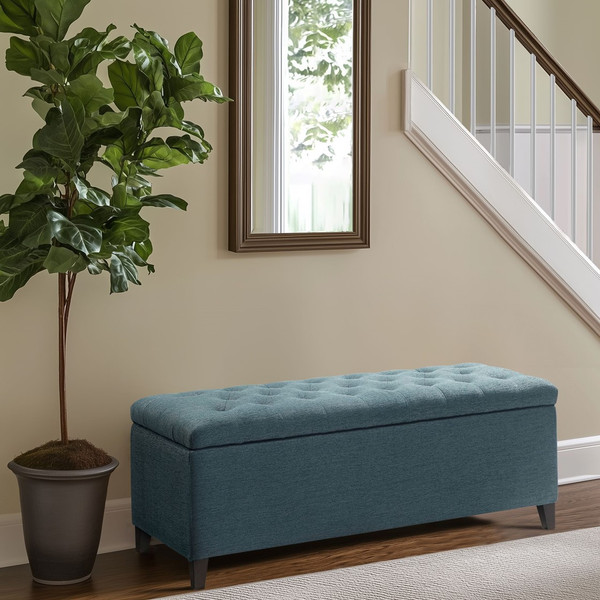 Madison Park Shandra Tufted Top Storage Bench Fur105 0041