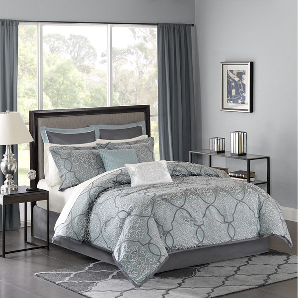 Madison Park Lavine Anouk 12 Piece Jacquard Comforter Set Mp10 1665