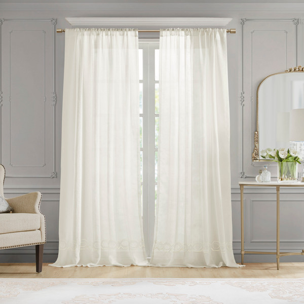 Olliix Cornelli Embroidery Curtain Panel Single Ccl40 0053
