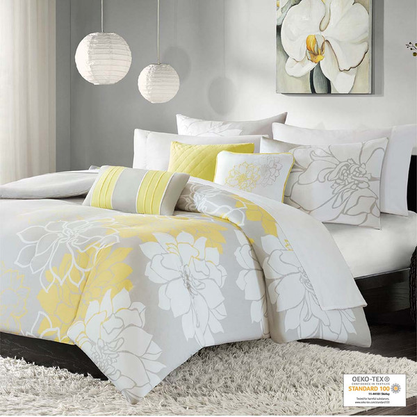 Madison Park Lola 6 Piece Printed Duvet Cover Set Full Queen Mp12 176 By Olliix
