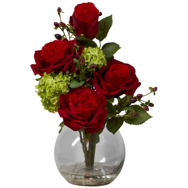 Rose Hydrangea Silk Flower Arrangement 1284 By Nearly Natural