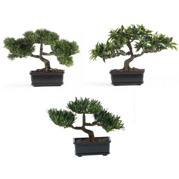 12 Bonsai Silk Plant Collection Set Of 3 4121 By Nearly Natural