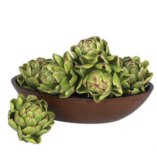 5 Artichokes Set Of 6 4686 By Nearly Natural