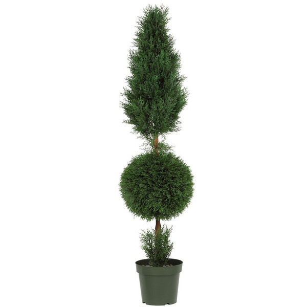5 Cypress Ball And Cone Tree Uv Resistant Indoor Outdoor 5168 By Nearly Natural