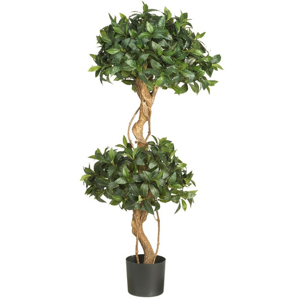 4 Sweet Bay Double Ball Topiary Tree W 1036 Lvs 5233 By Nearly Natural