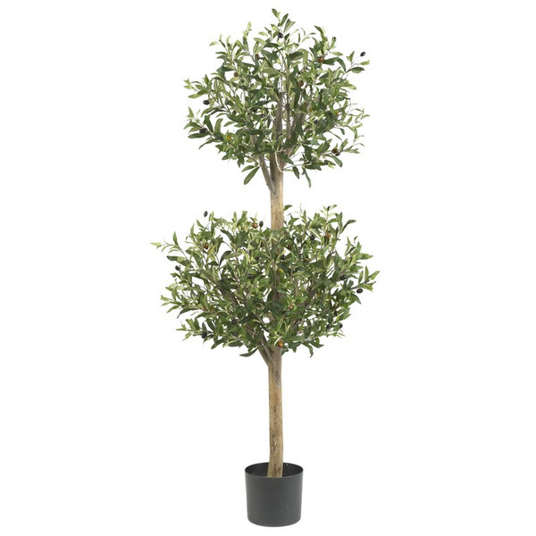 4 5 Olive Double Topiary Tree W 1794 Lvs 5309 By Nearly Natural