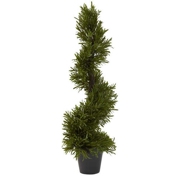 30 Rosemary Spiral Tree W 407 Lvs Indoor Outdoor 5351 By Nearly Natural