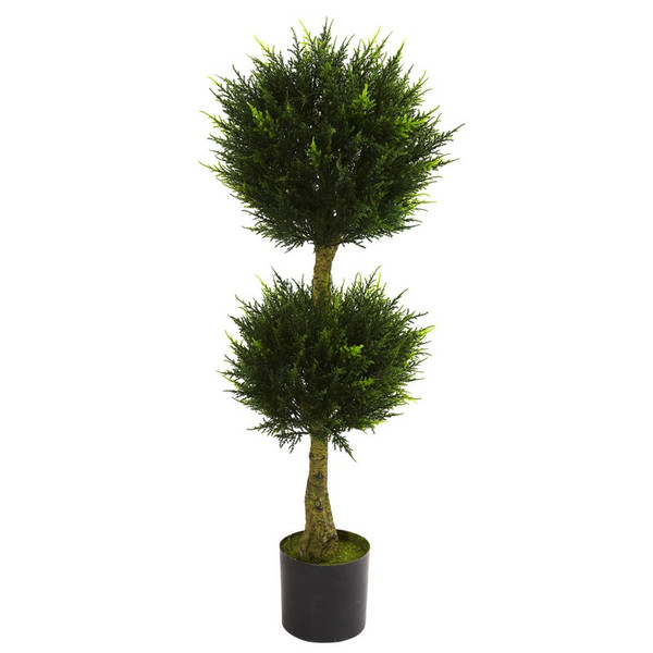 4 Double Ball Cypress Uv Resit W 450 Lvs Indoor Outdoor 5392 By Nearly Natural