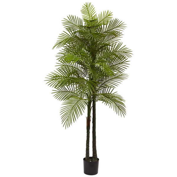 7 Double Robellini Palm Tree Uv Resistant Indoor Outdoor 5480 By Nearly Natural