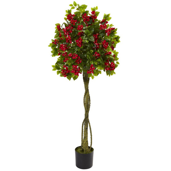 5 Bougainvillea Topiary Tree 5508 By Nearly Natural