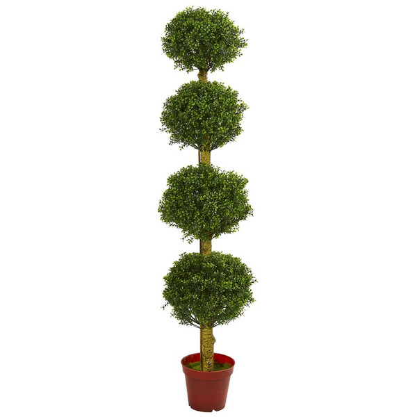 6 Four Tier Boxwood Topiary Uv Resistant Indoor Outdoor 5515 By Nearly Natural