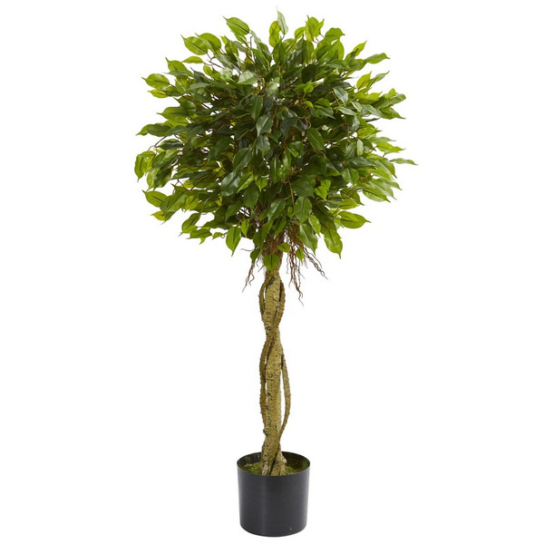 4 Ficus Tree Topiary Uv Resistant Indoor Outdoor 5530 By Nearly Natural