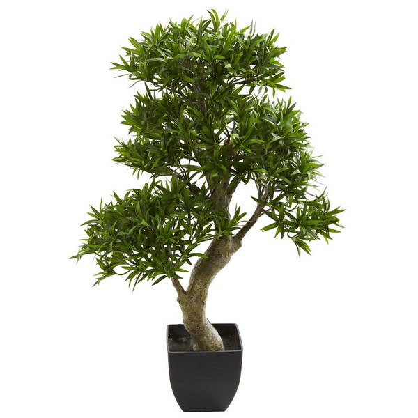 37 Podocarpus Artificial Bonsai Tree 5552 By Nearly Natural