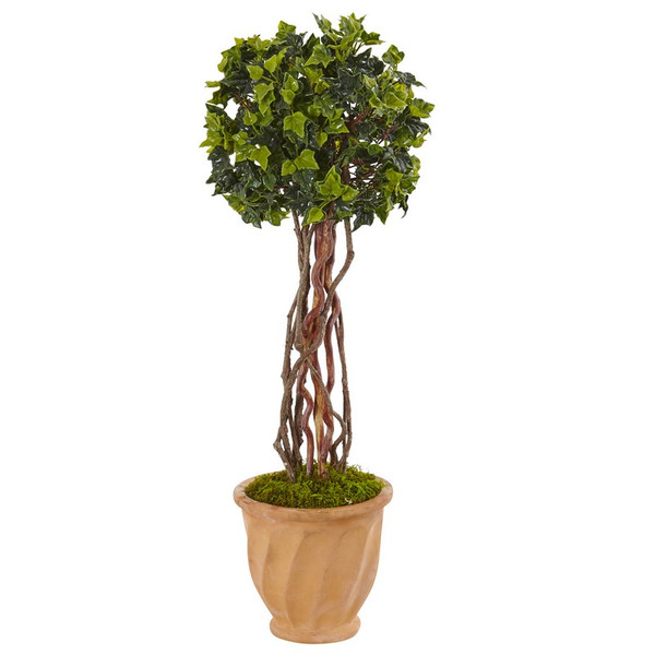 3 English Ivy Tree In Planter Uv Resist Indoor Outdoor 5848 By Nearly Natural