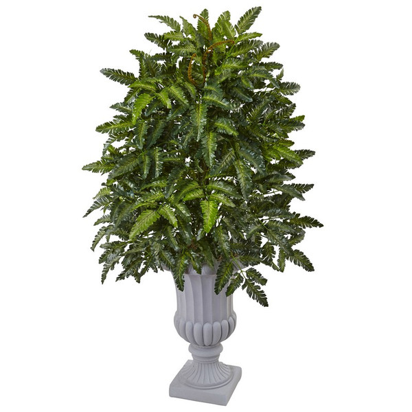 42 Bracken Fern With Urn 6907 By Nearly Natural