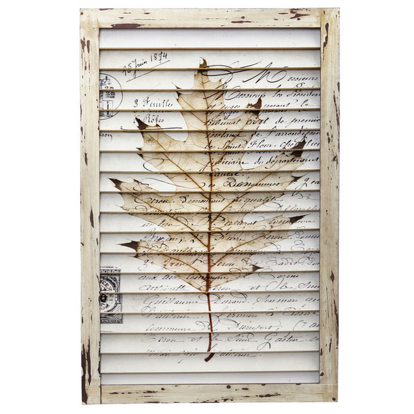24 Maple Leaf Window Shutter Wall Decor 7023 By Nearly Natural