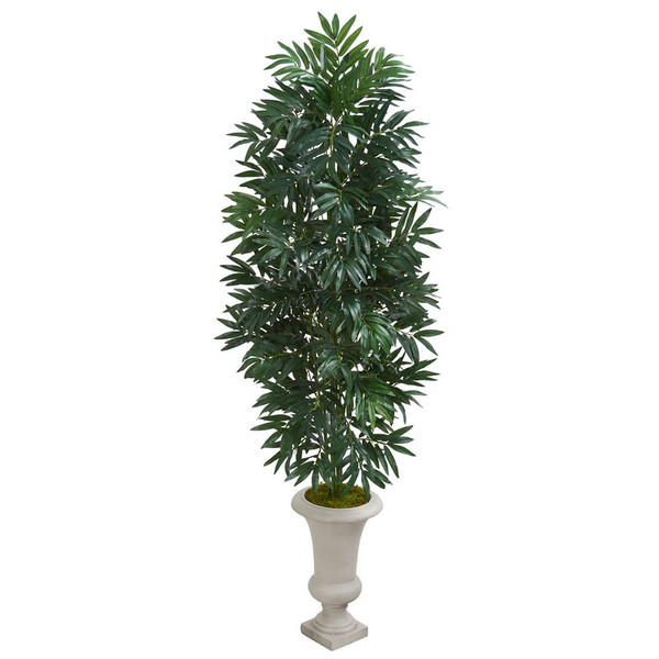 5 5 Bamboo Palm Artificial Plant In Urn 8085 By Nearly Natural