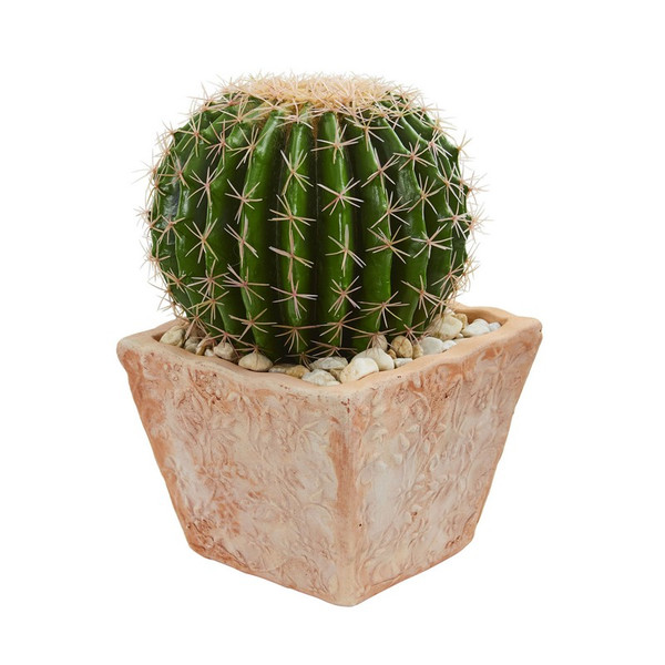 17 Cactus Artificial Plant In Terra Cotta Planter 8123 By Nearly Natural