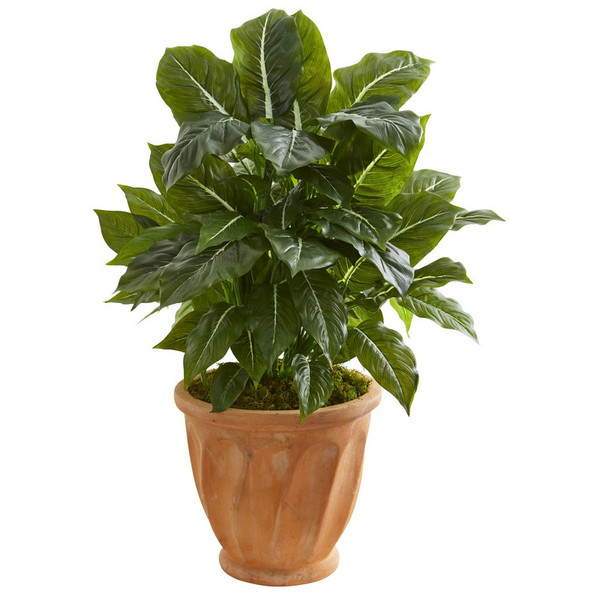 30 Evergreen Artificial Plant In Planter Real Touch 8576 By Nearly Natural