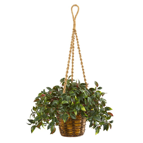 30 Mini Melon Plant In Hanging Basket Uv Rest Indr Outdr 8619 By Nearly Natural