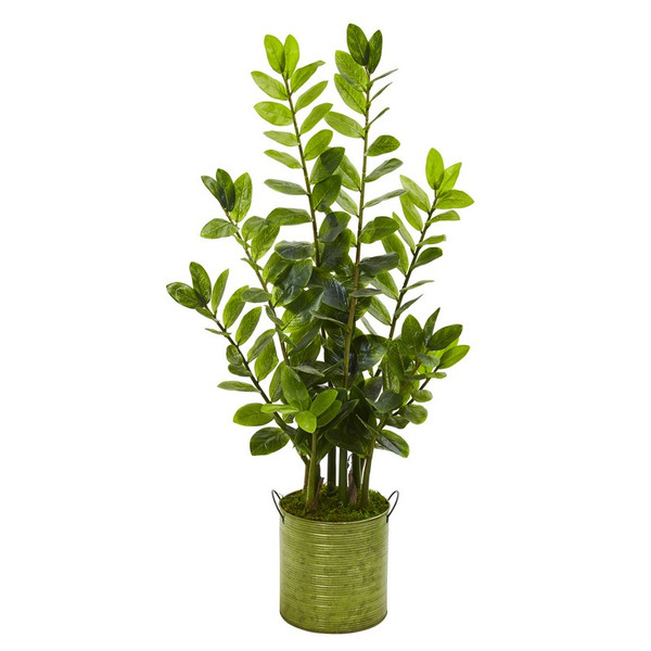 38 Zamioculcas Artificial Plant In Green Planter 9567 By Nearly Natural
