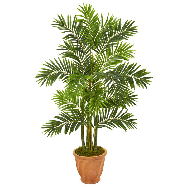 59 Areca Palm Artificial Tree In Terracotta Planter 9807 By Nearly Natural