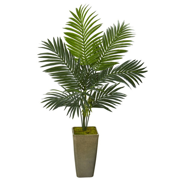 50 Kentia Artificial Palm Tree In Green Planter 9836 By Nearly Natural