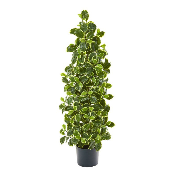 39 Variegated Holly Leaf Artificial Tree Real Touch 9997 By Nearly Natural
