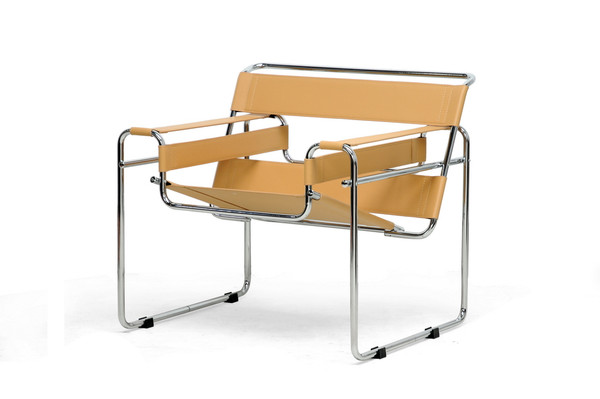 Baxton Studio Jericho Tan Leather Mid Century Modern Accent Chair Alc 3001 Tan By Wholesale Interiors