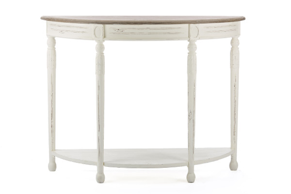 Baxton Studio Vologne Traditional White Wood French Console Table Plm2Vm M B Ca By Wholesale Interiors
