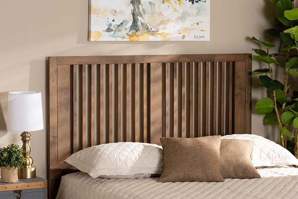 Baxton Studio Harena Modern And Contemporary Transitional Ash Walnut Finished Wood Full Size Headboard Mg9751 Ash Walnut Hb Full By Wholesale Interiors