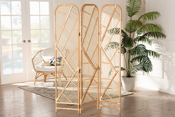 Bali Pari Firenze Modern Bohemian Natural Brown Rattan Room Divider Div007 Rattan Natural Rd By Wholesale Interiors