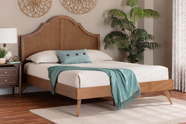 Baxton Studio Alecia Mid Century Ash Walnut Wood Queen Size Platform Bed Mg9780 1 9704 Queen By Wholesale Interiors