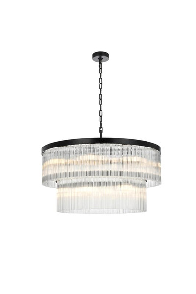 Elegant Lighting Pendant D32 H16 5 L14 Black 1070D32Bk