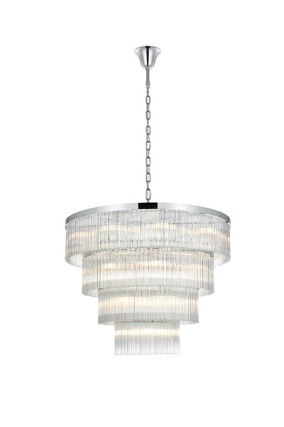 Elegant Lighting Pendant D40 H31 L28 Chrome 1070G40C