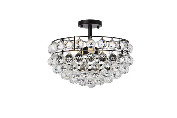 Urban Classic Savannah 16 Inch Flush Mount In Black 1107F16Bk