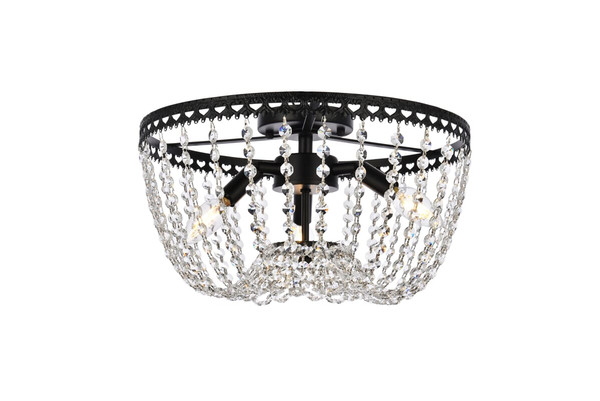 Urban Classic Kylie 16 Inch Flush Mount In Black 1112F16Bk