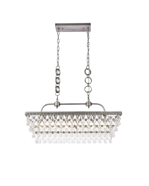 Urban Classic Nordic 32 Inch Rectangle Pendant In Antique Silver 1219G32As