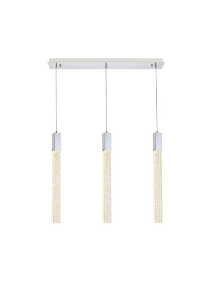 Elegant Lighting Weston 3 Lights Pendant In Chrome 2066S32C