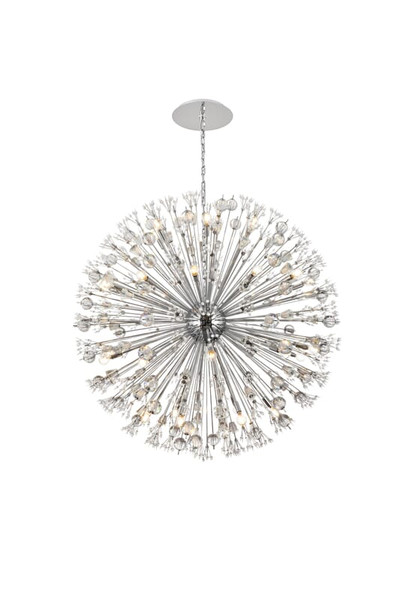 Elegant Lighting Hanging D50 H50 L34 Chrome 2550D50C