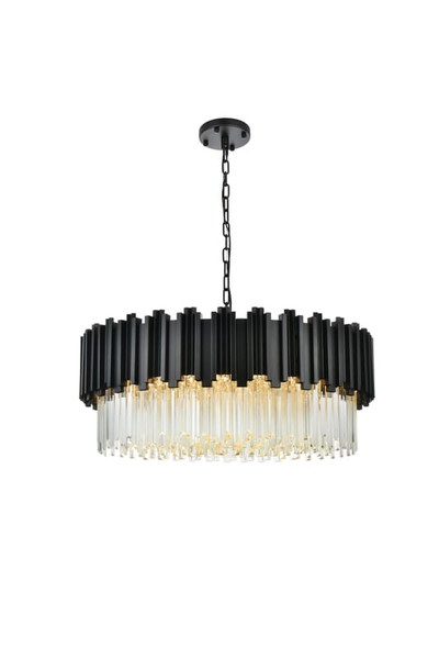 Elegant Lighting Pendant D32 H14 L11 Black 3400D32Bk
