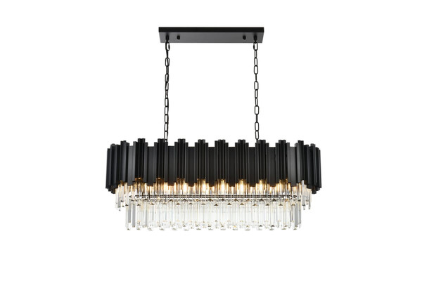 Elegant Lighting Pendant L36 5 W14 H14 L9 Black 3401G36Bk