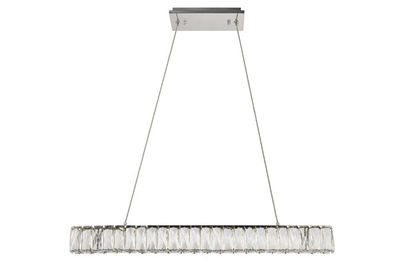 Elegant Lighting Monroe Integrated Led Chip Light Chrome Chandelier Clear Royal Cut Crystal 3502D31C