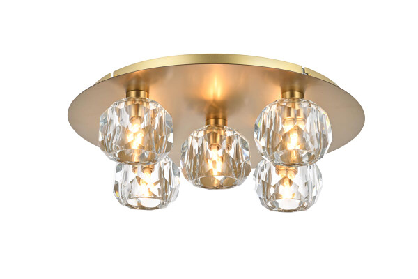 Elegant Lighting Graham 5 Light Ceiling Lamp In Gold 3509F16G