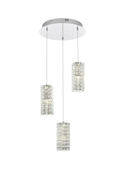 Elegant Lighting Aston Hang D16 H9 5 Led L3 15W Dim 3Cct Chrome 3680D3Rc