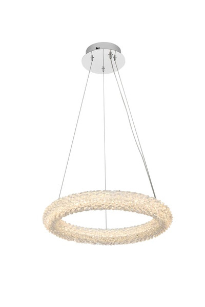 Elegant Lighting Bowen Hang D18 H2 5 Led 24W Dim 3Cct Chrome 3800D18C