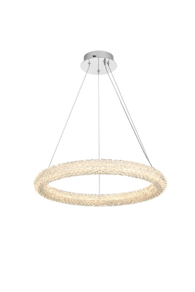 Elegant Lighting Bowen Hang D23 5 H2 5 Led 36W Dim 3Cct Chrome 3800D23C