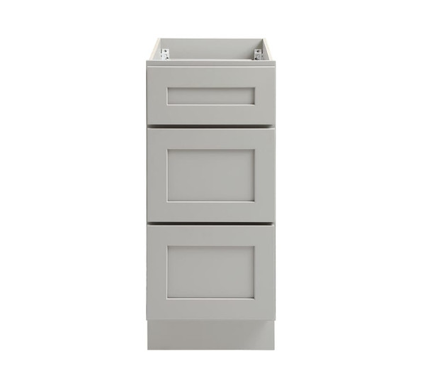 Kitchen And Bath Drawer Base Cabinet 15 X24 X34 5 Shaker Gray 3Db15 Skgr